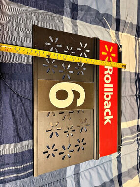 Walmart Retail Display Sign Black & Yellow